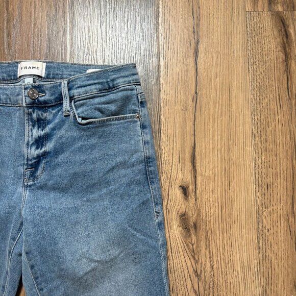 Frame Le Garcon Jeans in Jadite Wash Blue Women's Size 27 In Excellent Condition - Picture 2 of 7